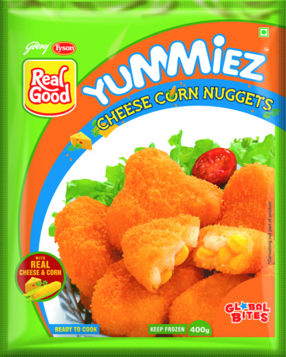 Yummiez Veg Cheese Corn Nuggets: 400g